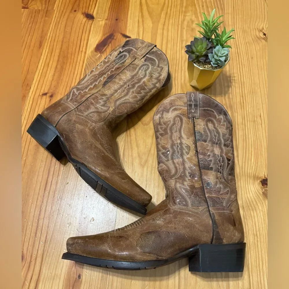 Dan Post Mens 13” Barrett Western Boot Tan Size 11.5 D